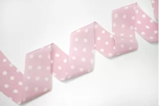 Косая бейка шёлковая Розовая в горошек MARELLA 3.2 см SHA60\1 19042633