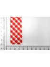 Косая бейка хлопковая Красно-белая клетка 2.8 см SHA60\2 19042634