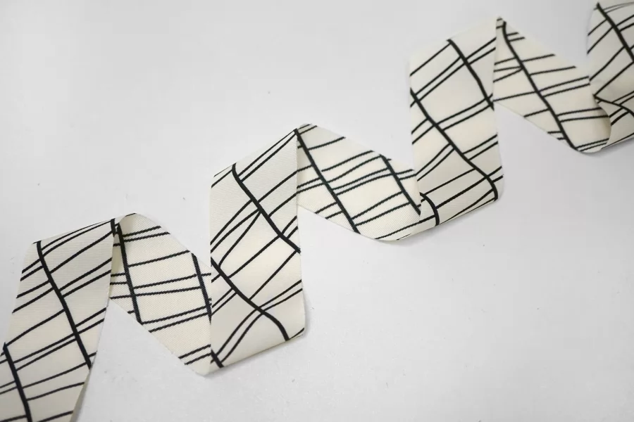 Косая бейка твиловая Чёрно-белая MARELLA 3 см SHA60\2 19042637