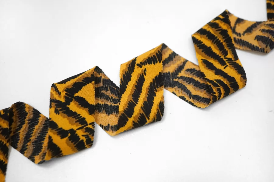 Косая бейка вискозная Полоска на охристом MARELLA 2.8 см SHA60\1 19042638