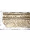 Лента декоративная с бахромой джутовая Бежевая 15,5 см FR1-04 19042676