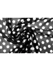 Шифон вискозный MAX MARA Белый горошек на чёрном MM H22/3  i10 20042690