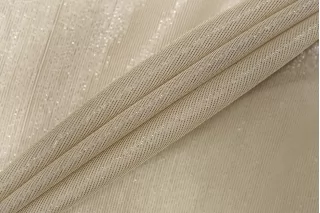 Шифон вискозный с люрексом MAX MARA Бежевый MM H22/3 i10 20042696