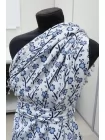 Креповая вискоза MAX MARA Сине-голубые цветы MM H21/6 i50 21042608