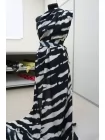 Крепдешин шелковый MAX MARA Абстракция чёрно-молочная MM H31 N40 21042611