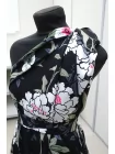 Вискоза твиловая MAX MARA Цветы на чёрном MM H21/9 i60 21042616