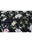 Вискоза твиловая MAX MARA Цветы на чёрном MM H21/9 i60 21042616
