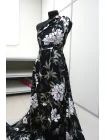 Вискоза твиловая MAX MARA Цветы на чёрном MM H21/9 i60 21042616