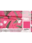 Вискоза твиловая MAX MARA Цветы на розовом MM H21/9 i60 21042617