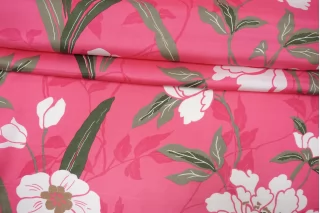 Вискоза твиловая MAX MARA Цветы на розовом MM H21/9 i60 21042617