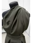 Крепдешин шёлк с ацетатом плательно-блузочный MAX MARA Зелёный хаки MM H30/2 O50 21042620