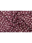 Крепдешин шелковый MAX MARA Цветы белые на сливовом MM H31 N20 21042625