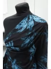 Батист хлопковый MAX MARA Чёрно-голубой цветочный MM H2/2 A33 21042633