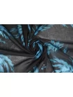 Батист хлопковый MAX MARA Чёрно-голубой цветочный MM H2/2 A33 21042633
