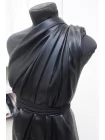 Шифон шелковый с эффектом "ламинации" MAX MARA Чёрный MM H28/2 N50 22042609