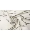 Хлопок рубашечно-плательный MAX MARA Абстрактно-цветочный светло-бежевый MM H9/5 A55 22042614