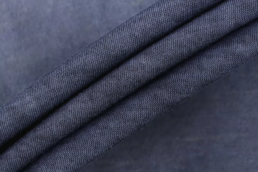 Трикотаж хлопковый кулирка тонкий Дымчатый синий тай-дай KZ H38/4 V50 5042539