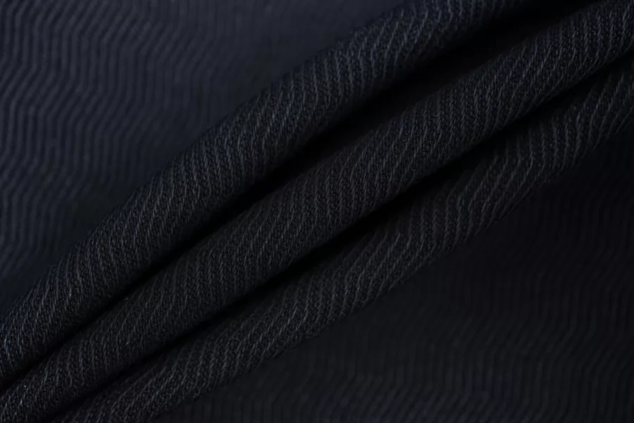 Джинса-стрейч хлопковая фактурная Тёмно-синяя TRC H14/6 MM50 11122518