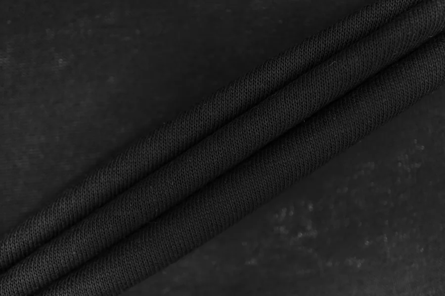 Трикотаж хлопковый кулирка Чёрный TRC H38 T70 11122561