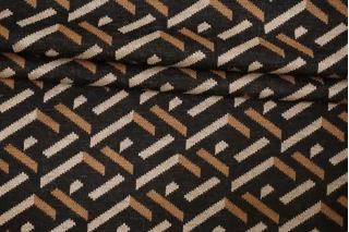 Трикотаж хлопковый геометрия ARMANI Тёмно-коричневый TRC H47/6 X40 11122571