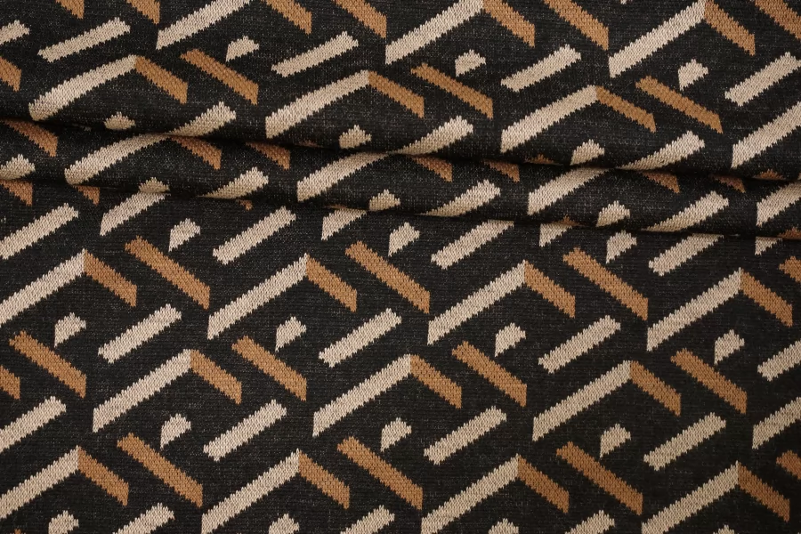 Трикотаж хлопковый геометрия ARMANI Тёмно-коричневый TRC H47/6 X40 11122571