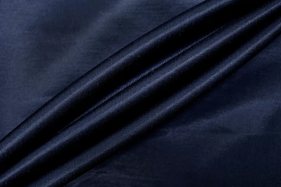 Атлас хлопковый с вискозой костюмно-плательный Тёмно-синий TRC H10/9 E77 12122516