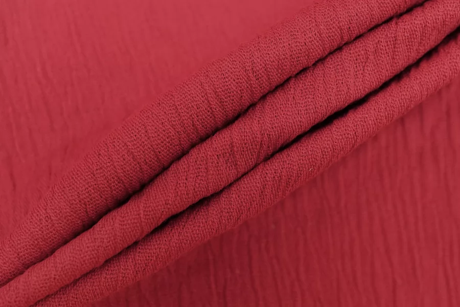 Хлопок дабл костюмно-плательный крэш Красно-ягодный TRC H10/7 E55 12122523