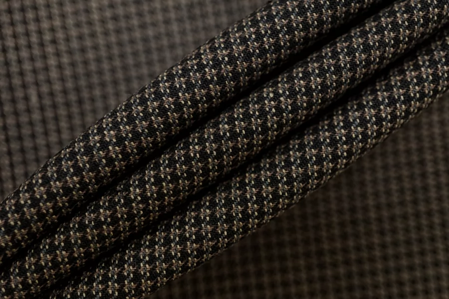 Хлопок костюмный THOM BROWNE Чёрно-коричневый TRC H11/1 B70 12122543