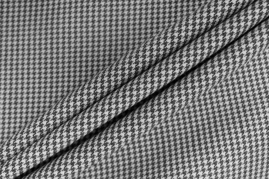 Хлопок с вискозой костюмный Гусиная лапка бело-серая TRC H12 B70 12122548