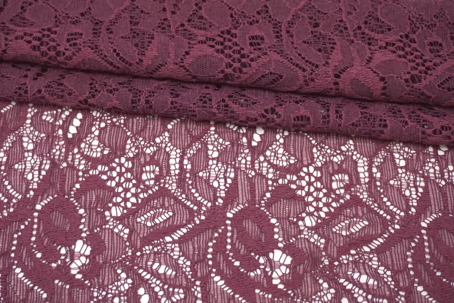 Кружево хлопковое Приглушённо-сливовое TRC H35/1 O44 12122558