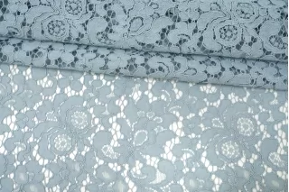 Кружево хлопковое кордовое Голубовато-серое TRC H35/1 O33 12122569