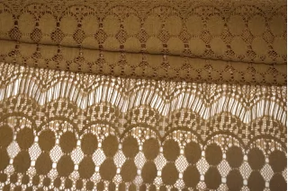 Кружево хлопковое Приглушённо-горчичное TRC H35/1 O44 12122578