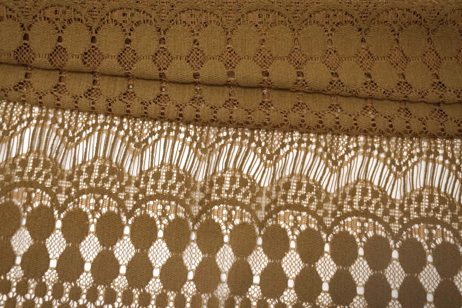 Кружево хлопковое Приглушённо-горчичное TRC H35/1 O44 12122578