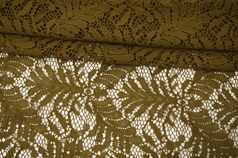 Кружево хлопковое FORTE FORTE Приглушённое горчично-зелёное TRC H35/1 O44 12122579