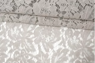 Кружево хлопковое кордовое Светлое серо-бежевое TRC H35/1 O33 12122580