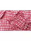 Рубашечный хлопок с шёлком Малиново-белая клетка FRM H6\1 B20 13022687