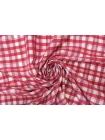 Рубашечный хлопок с шёлком Малиново-белая клетка FRM H6\1 B20 13022687