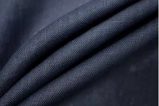 Лён костюмно-плательный Темно-синий CVC H15/4 F10 19112503
