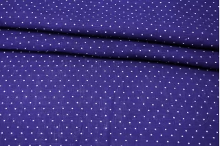 Лён рубашечный в горошек Сине-белый CVC H16 F10  19112508