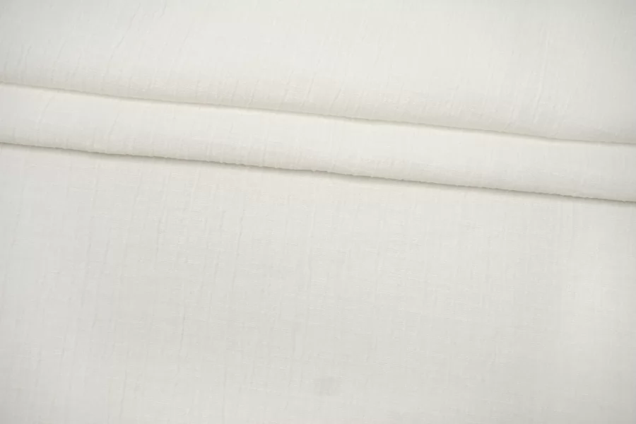 Лён с хлопком фактурный костюмно-плательный Белый CVC H15/1 F10 19112509