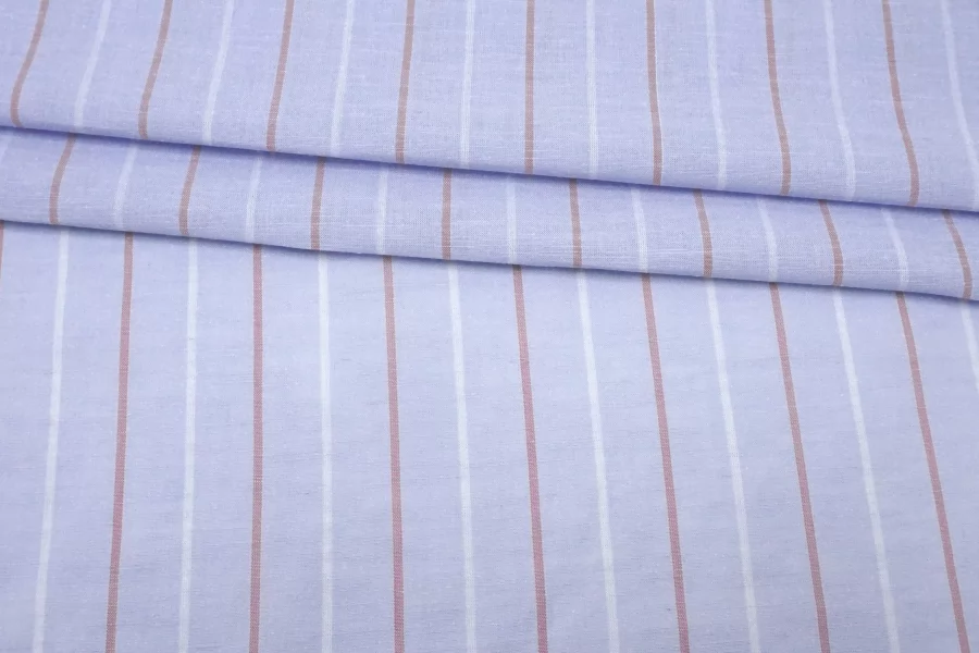 Рубашечный хлопок со льном в полоску Голубой CVC H00 EE10 19112513