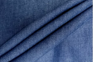 Хлопок рубашечно-плательный шамбре Синий CVC H14/1 NN20 19112527