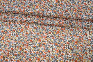 Рубашечный хлопок LIBERTY Цветы на белом CVC H9/5 A66 19112543