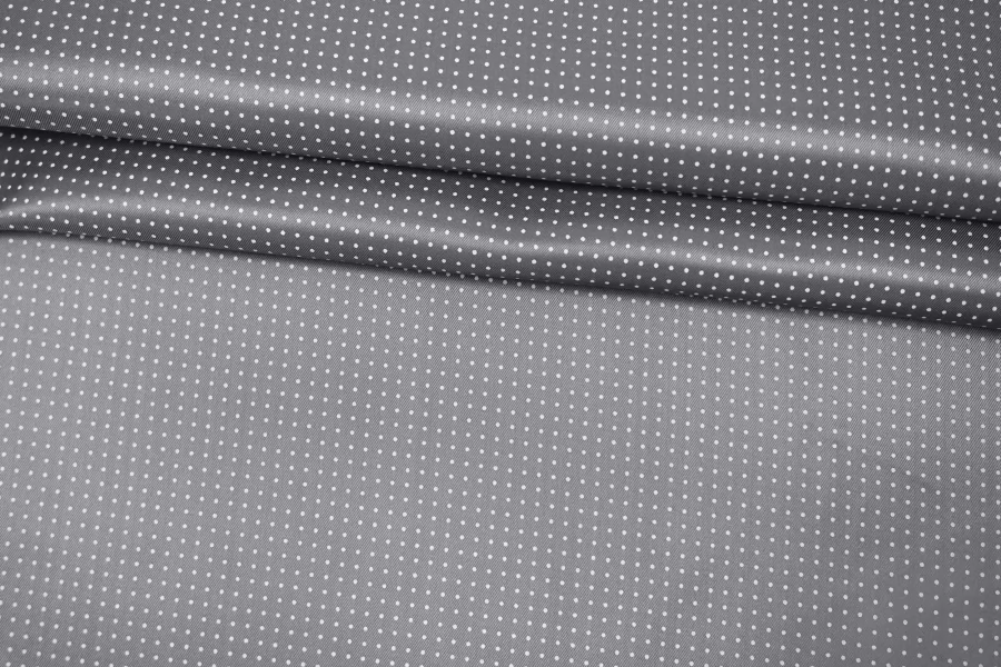 Подкладочная вискоза Серая в горошек CVC H50/3 U22 19112555