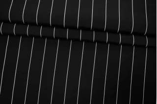 Репс плательно-костюмный вискоза с хлопком в полоску Чёрно-белый CVC H25 j77 19112560