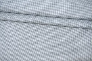 Фланель хлопковая рубашечная гусиная лапка ALBINI Бело-голубая CVC Н12 B40 21112523