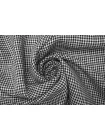 Лён костюмный в клетку Чёрно-белый CVC H16/3 F10 21112529