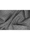 Лён костюмный в клетку Чёрно-белый CVC H16/3 F10 21112529
