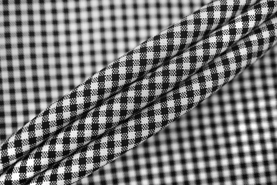 Рубашечный хлопок в клетку CANCLINI Чёрно-белый CVC H6 B50 21112532