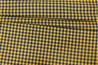 Фланель хлопковая рубашечная в клетку ALBINI Сине-жёлтая CVC Н12 В70 21112536